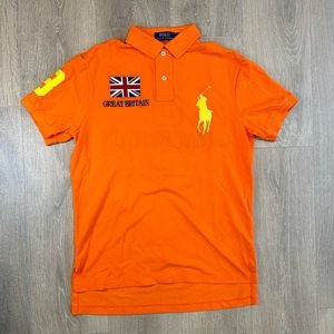 POLO RALPH LAUREN MENS MANCHESTER UNITED RUGBY GREAT BRITAIN POLO SHIRT SIZE M